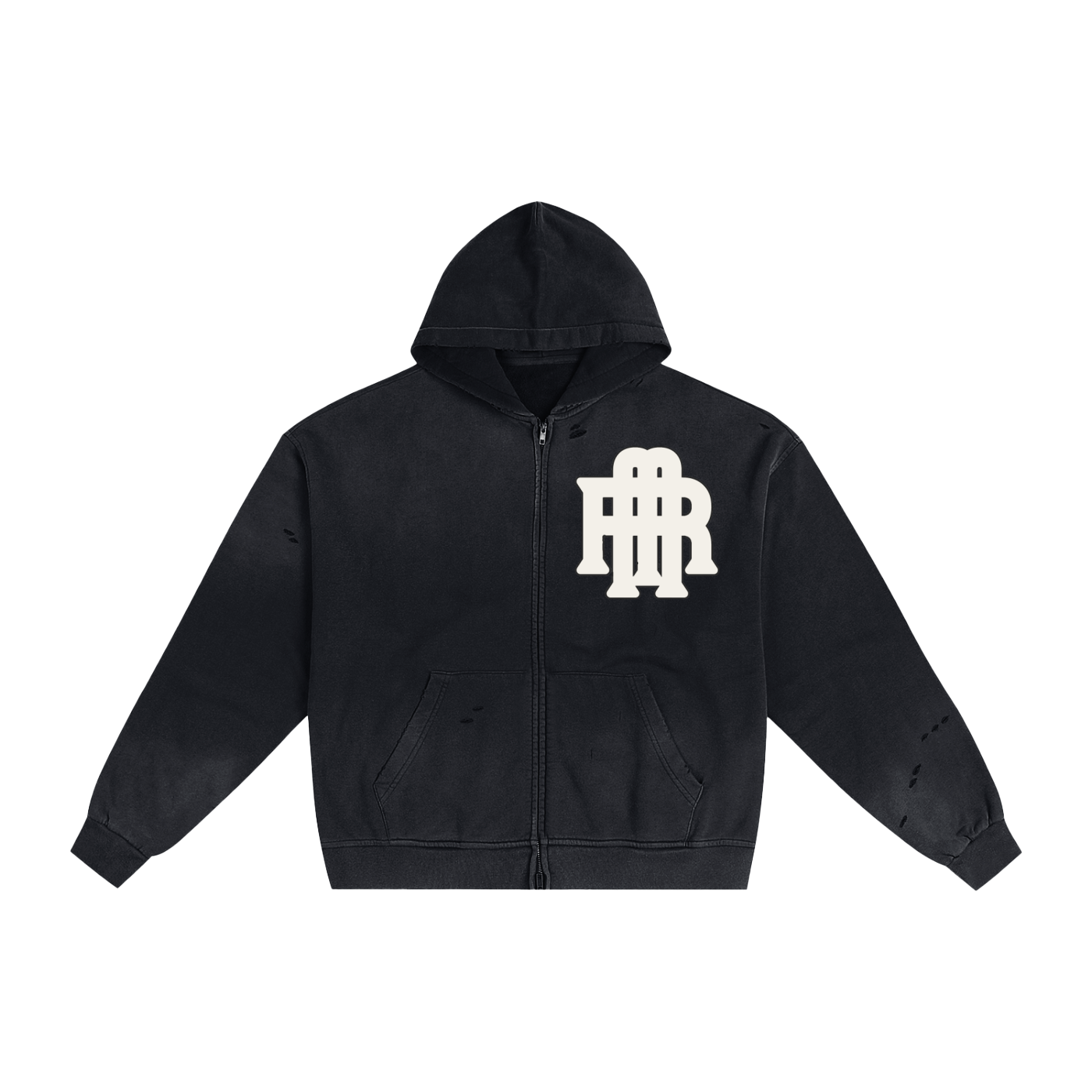 O.G Riche Black Zip up Hoodie