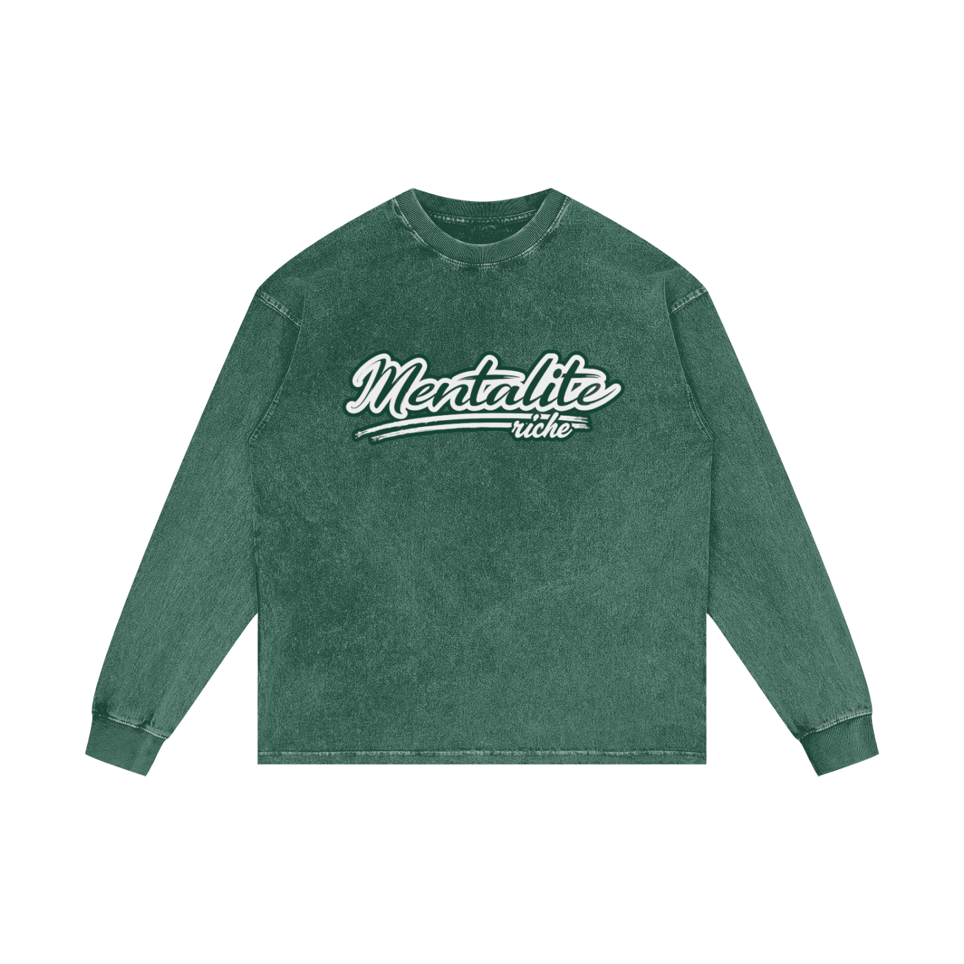 Riche Green Oversize Long Sleeve T-Shirt