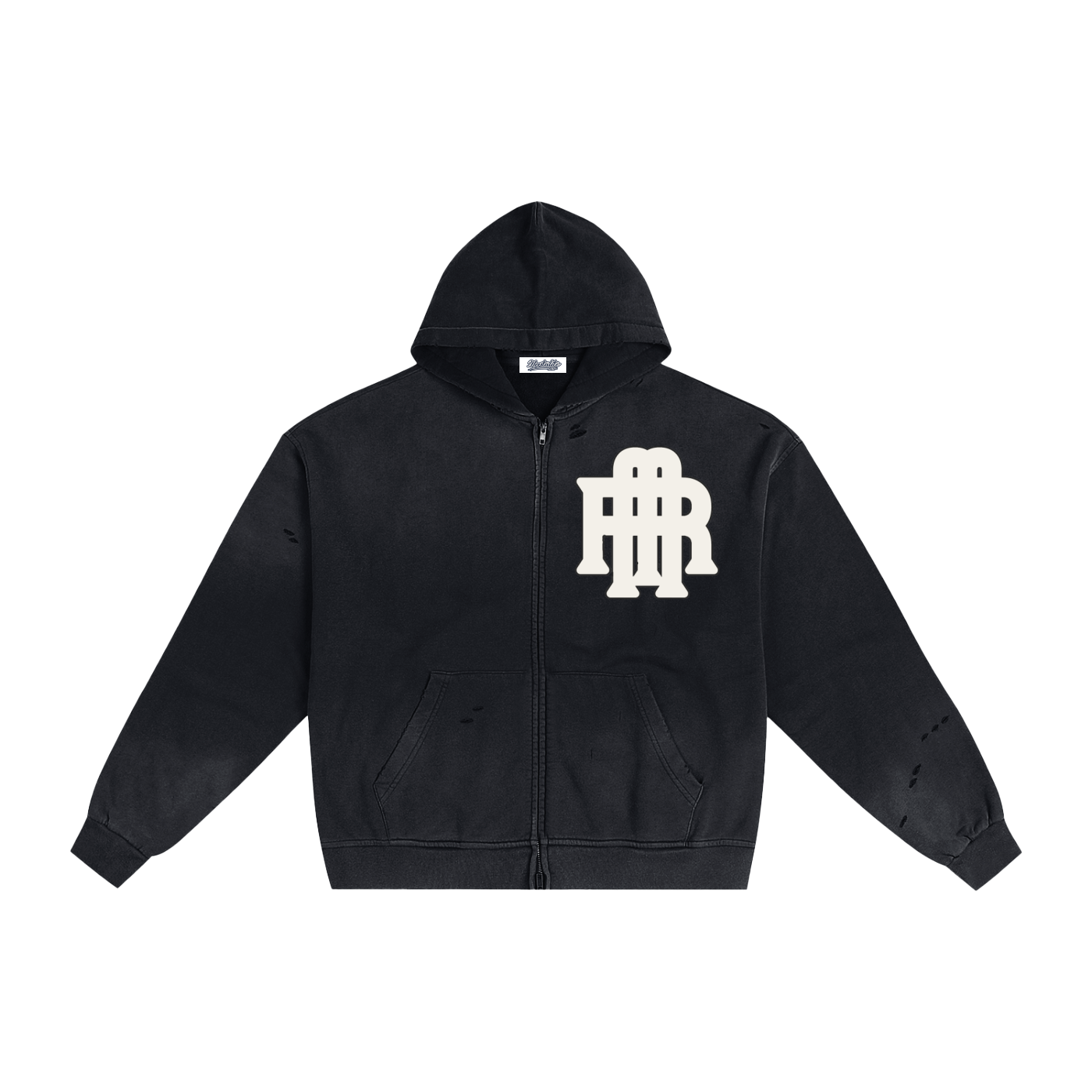 O.G Riche Black Zip up Hoodie