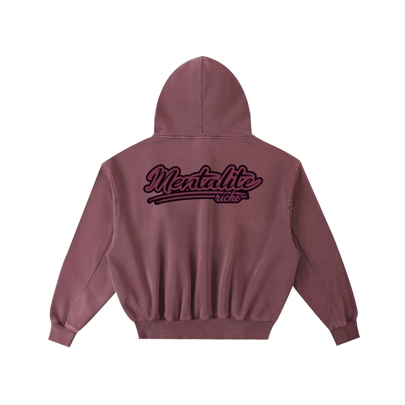Red Mentalitè Riche Washed Fleece Hoodie