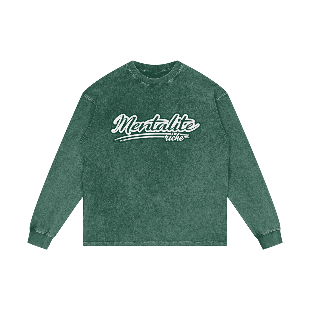 Riche Green Oversize Long Sleeve T-Shirt